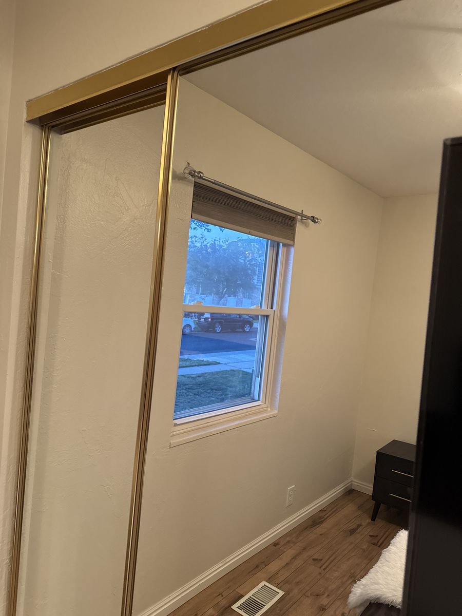 Mirrored closet sliding doors