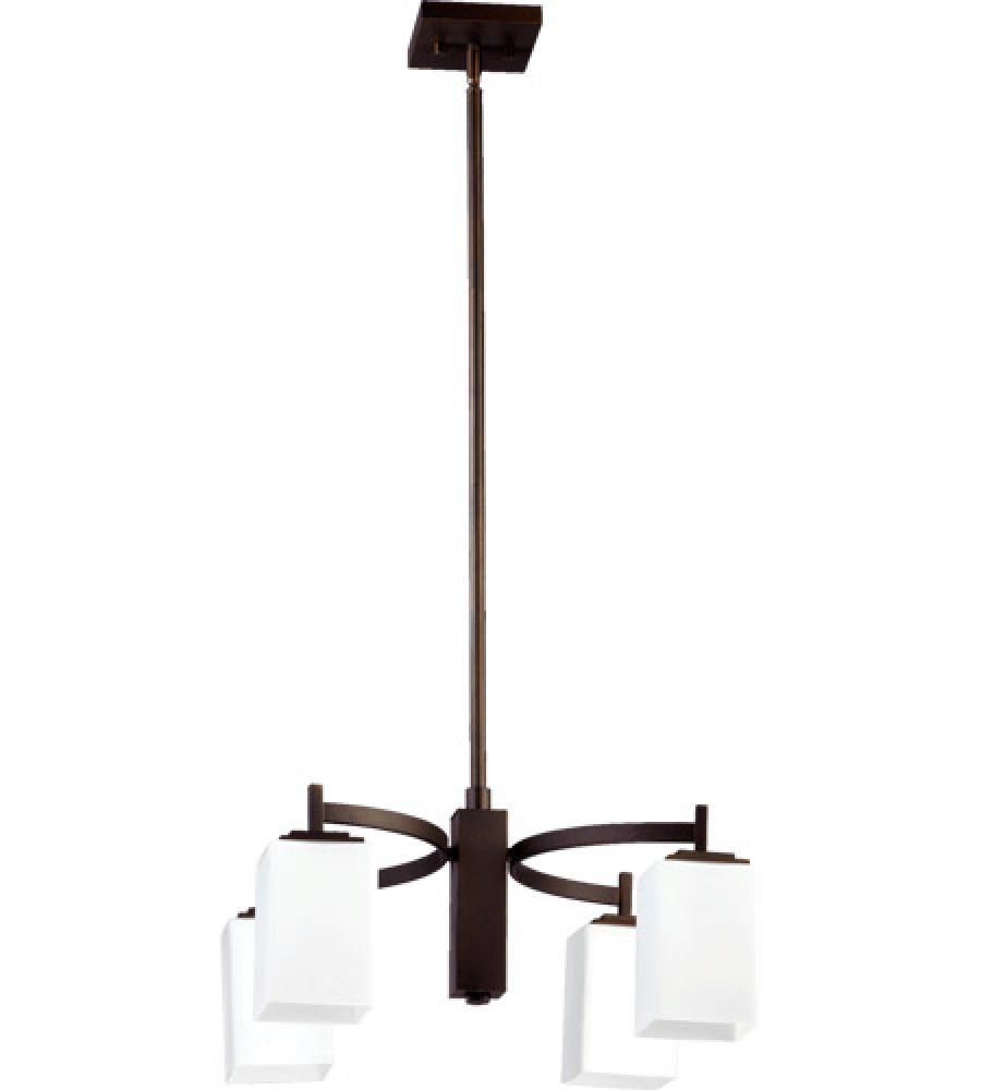 Transitional 4 Light Chandelier Bronze Finish