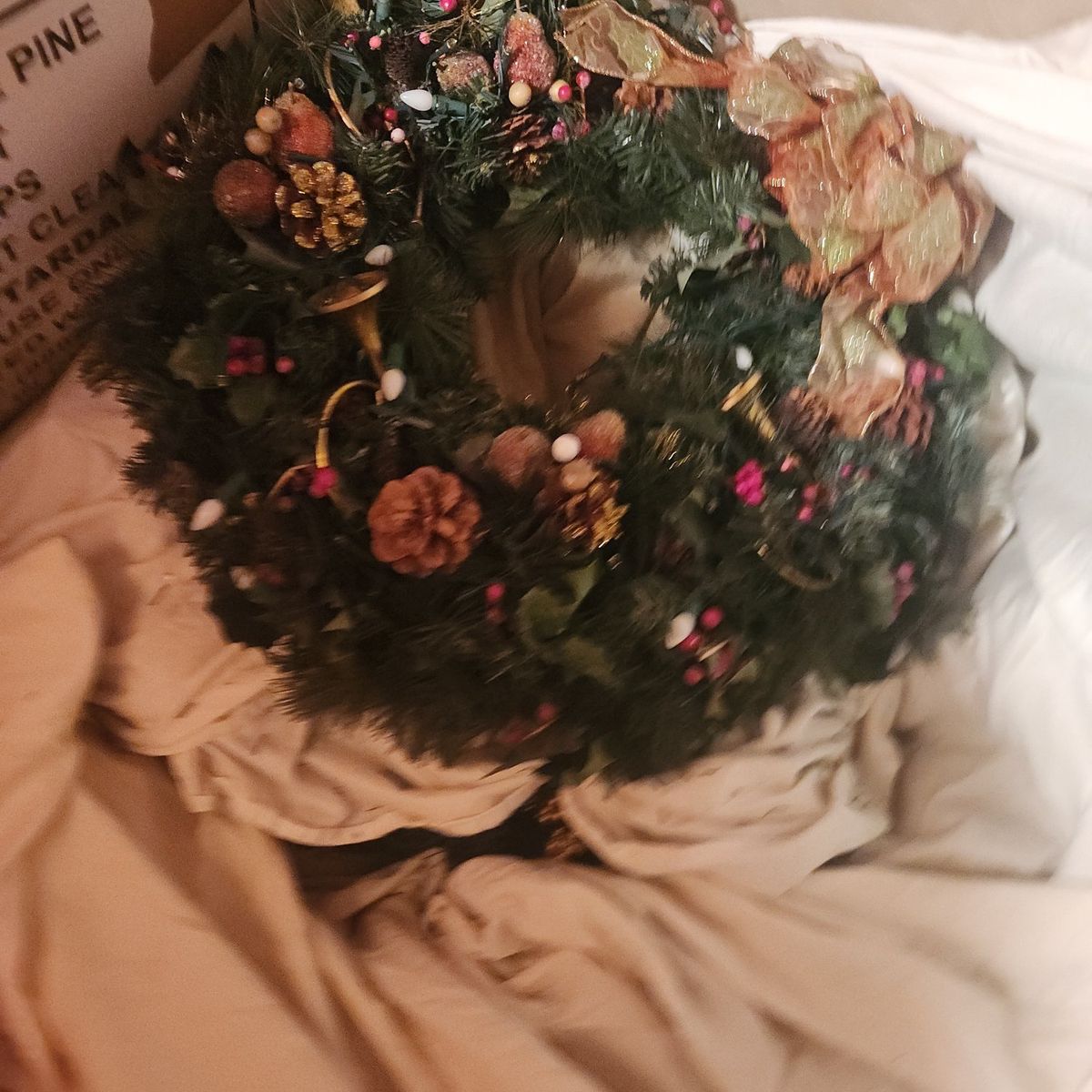 Christmas wreth with lights