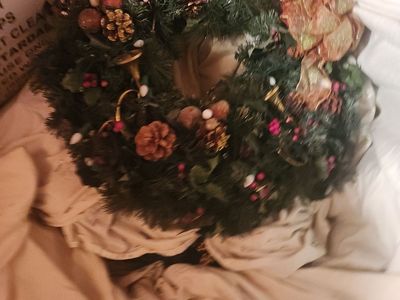 Christmas wreth with lights