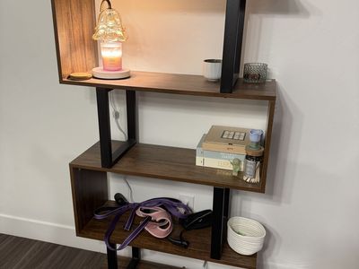 Brown Black Metal FreeStanding Book Self