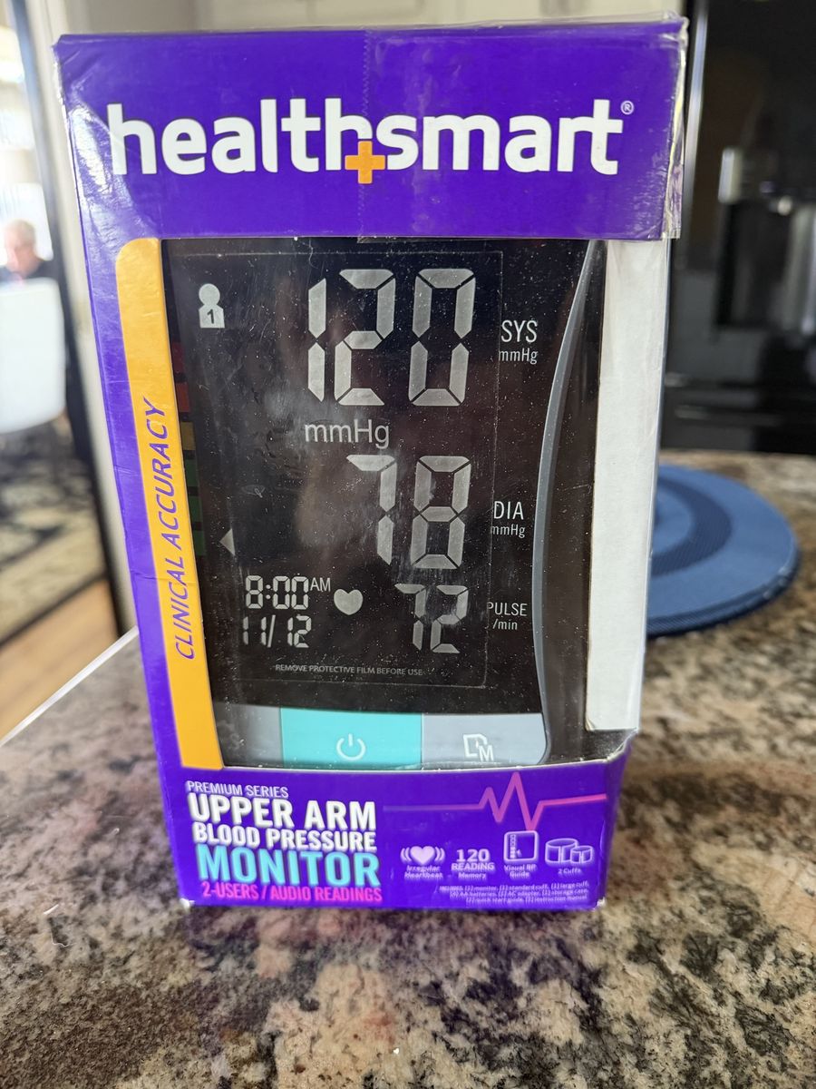 Healthsmart Premium Series Upper Arm Blood Pressure Monitor - Clinical Accuracy, Audio Readings Brand New in box.  CASH ONLY.