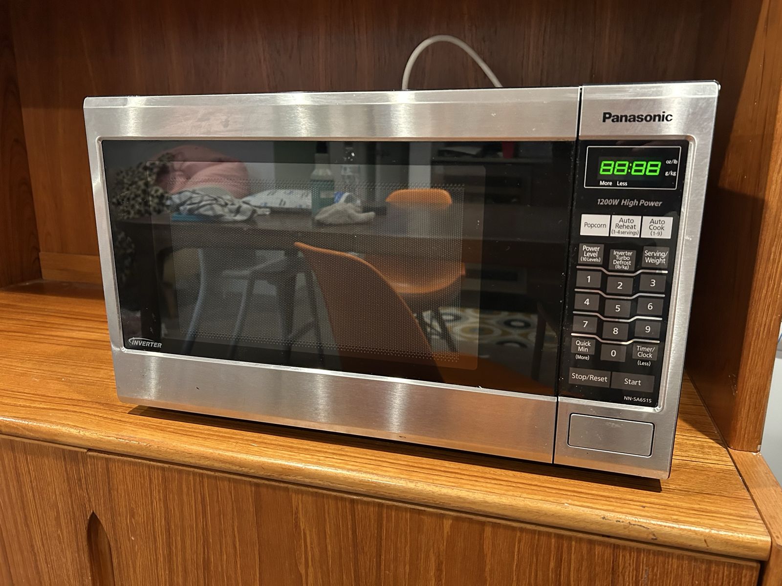 Panasonic microwave oven, stainless steel