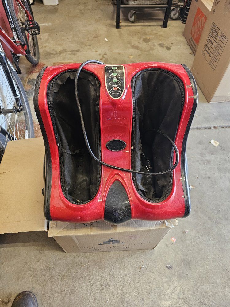 Red Electric Foot Massager Shiatsu Kneading & Rolling Therapy Machine - Good Condition