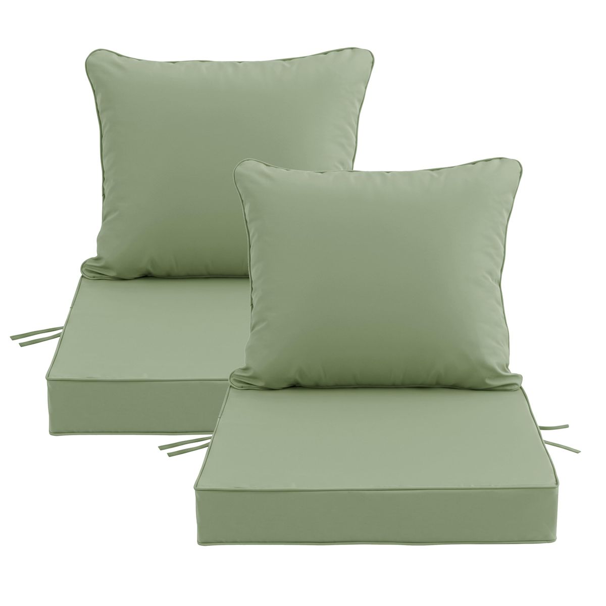 New 24x24 Inch Outdoor Chair Cushions Set of 2, Patio Furniture Cushions - Removable Cover