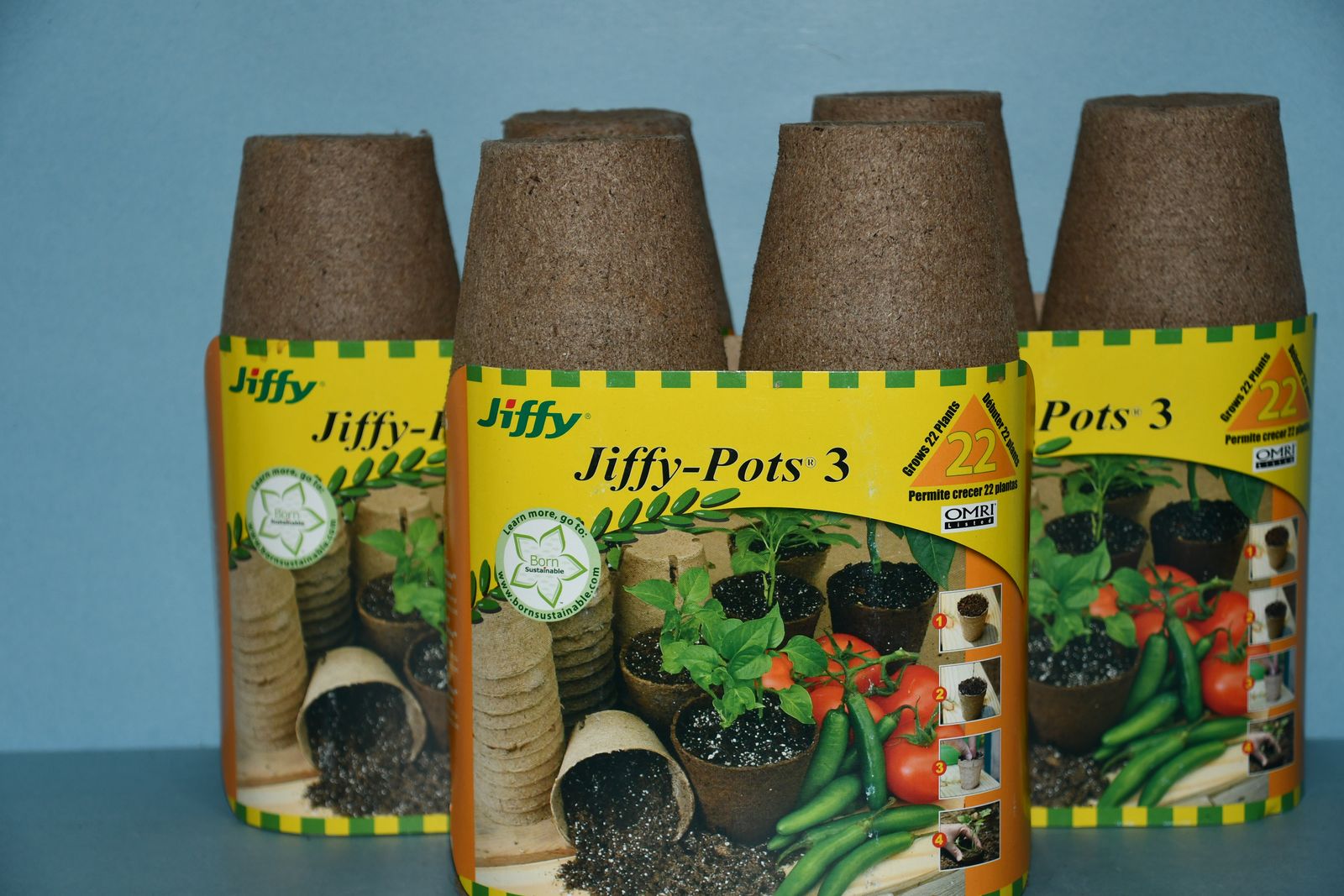 66 NEW JIFFY 3" ROUND PEAT POTS ~ GARDENING ~ SEED STARTER ~ ALL FOR $10