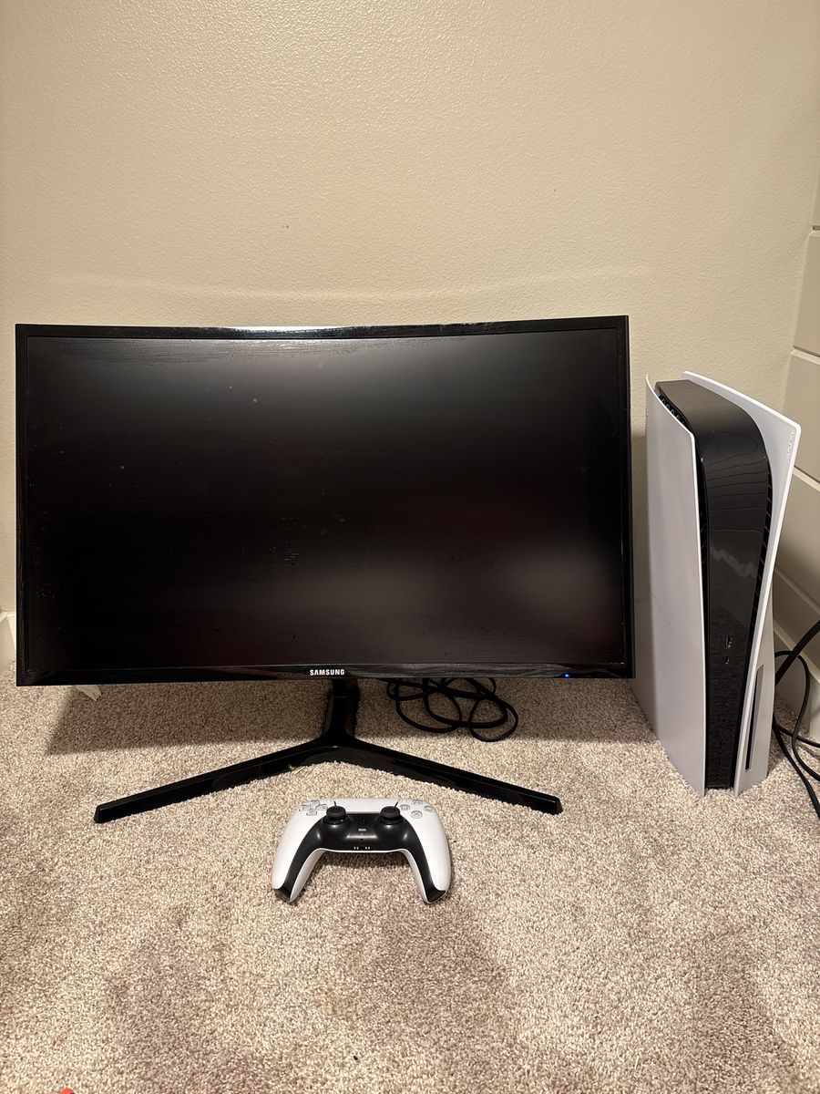 PS5 with monitor
