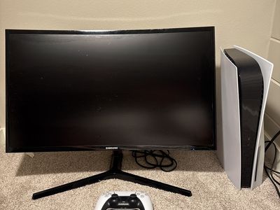 PS5 with monitor