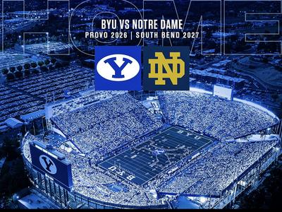BYU vs Notre Dame 2 or 4 Tickets: Section 1, Row 38, Seats 9,10,11,12