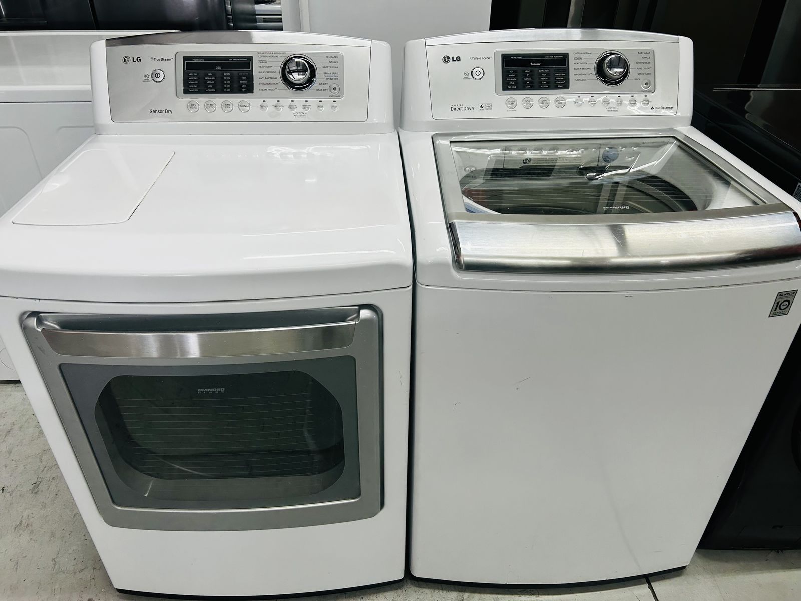 Lg Wave Force Steam Electric Top Load Set