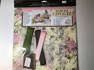 Recipe Box Canvas Kit by Quick Quotes Instant Journaling, New