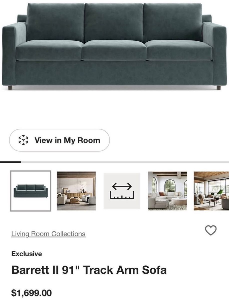 Crate & Barrel Barrett II Sofa