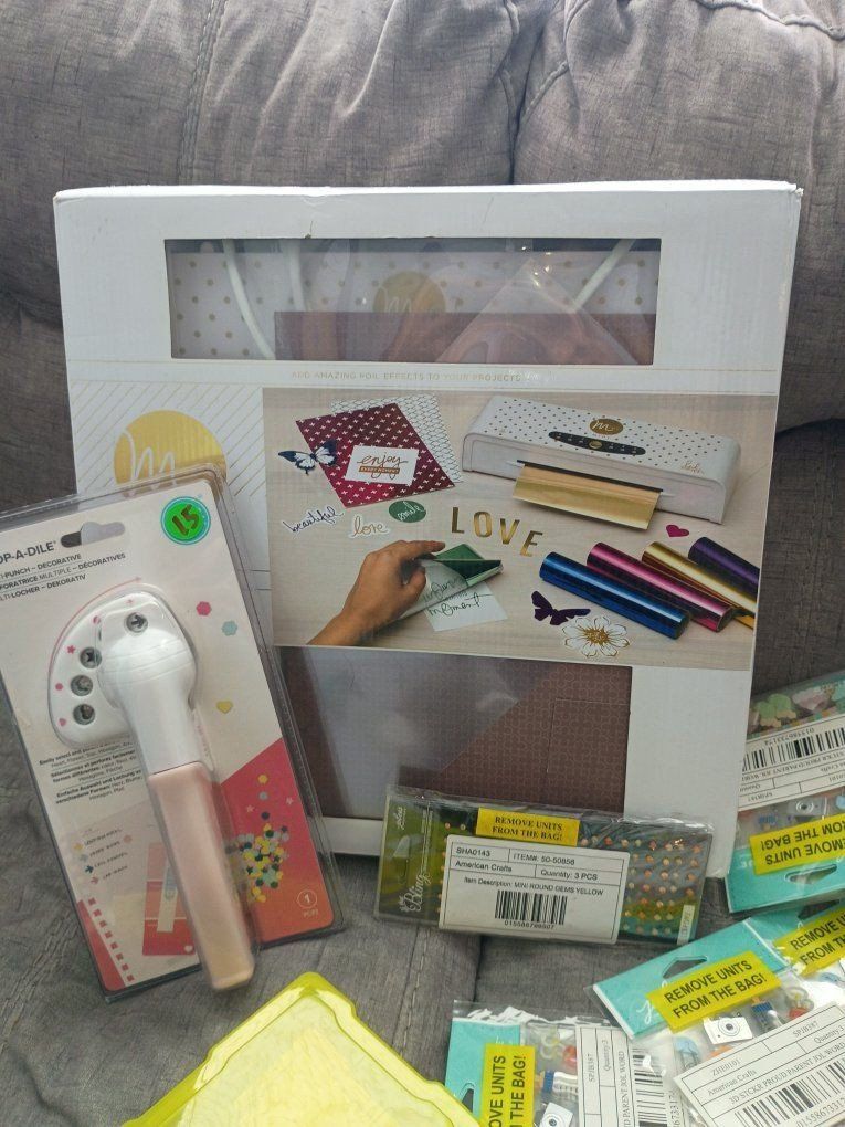 Large Craft Lot: Letter Board, Sticker Books, Watercolor Paper, Glitter Letters, Scrapbook Embellishments