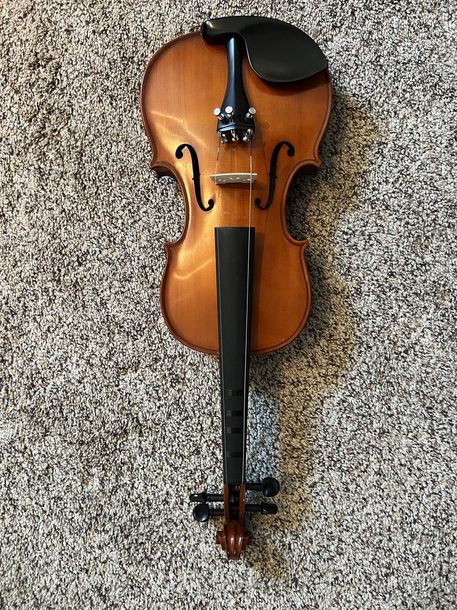 Acoustic Violin with Hard Travel Storage Case and Rosin
