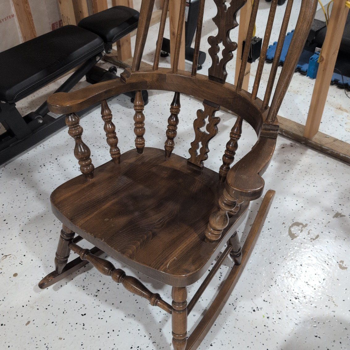 solid wood rocking chair
