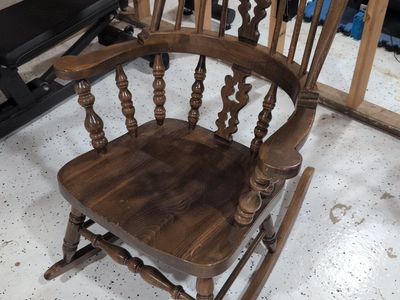 solid wood rocking chair