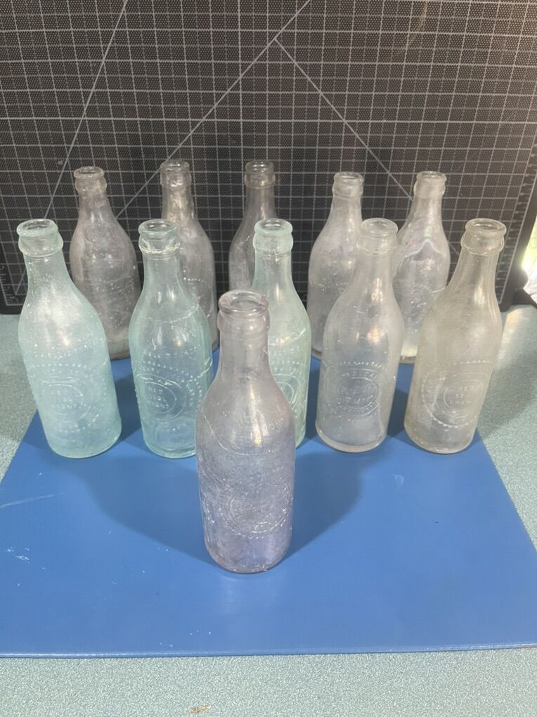Red Seal Antique Glass Bottles