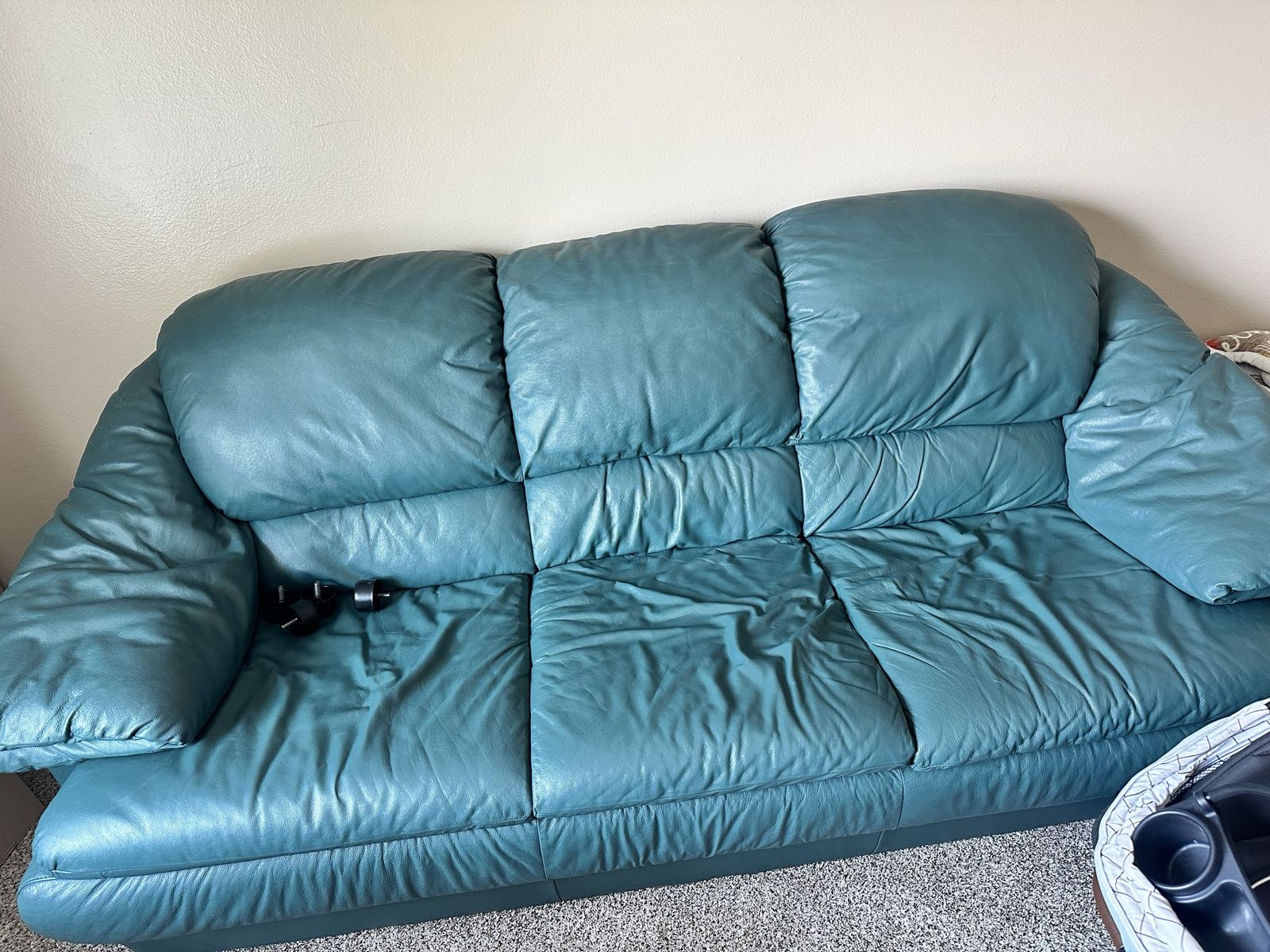 Green Leather Couch