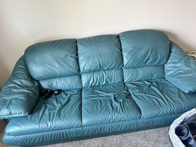 Green Leather Couch