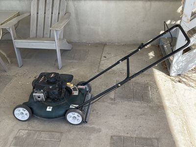 Push lawnmower side discharge