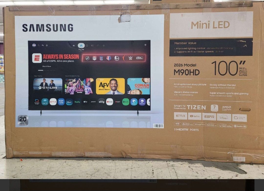 100 in Samsung TV  Brand new in box