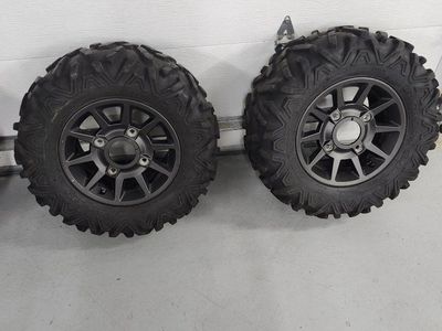 Pair of 27x11x14 Maxxis Bighorn tire and Polaris wheels