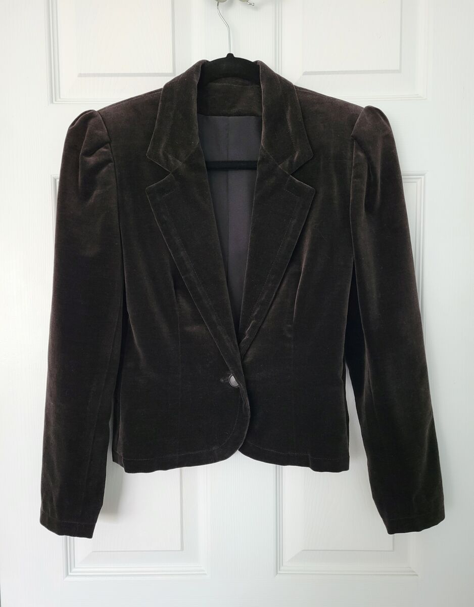 Ladies Black Velveteen Jacket