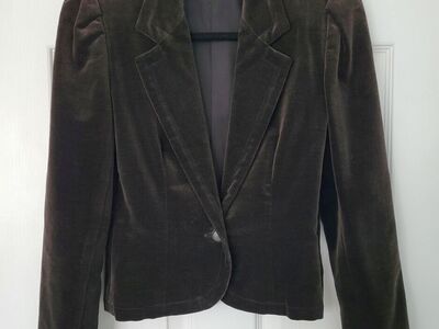Ladies Black Velveteen Jacket