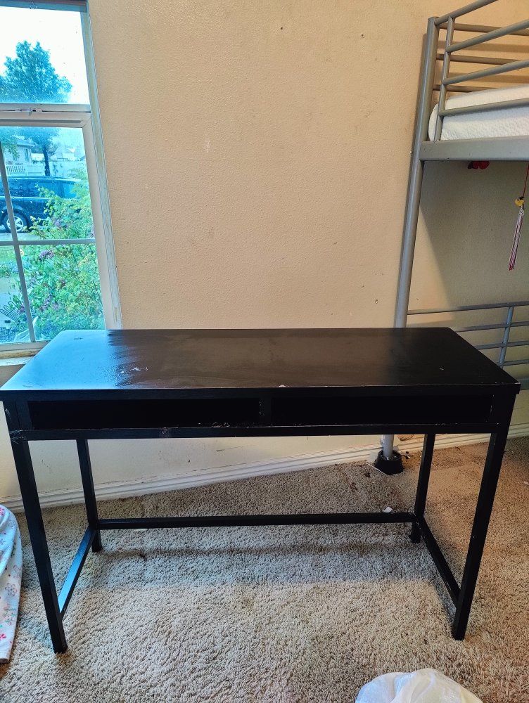 Small Black Wood Desk