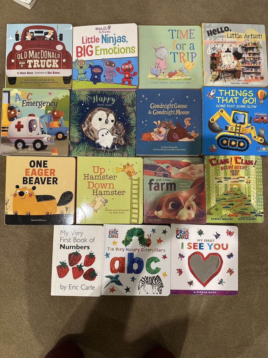 Lot of 15 Children's Board Books - Eric Carle, Mac Bowman, Emma Dodd & More - Early Learning & Fun