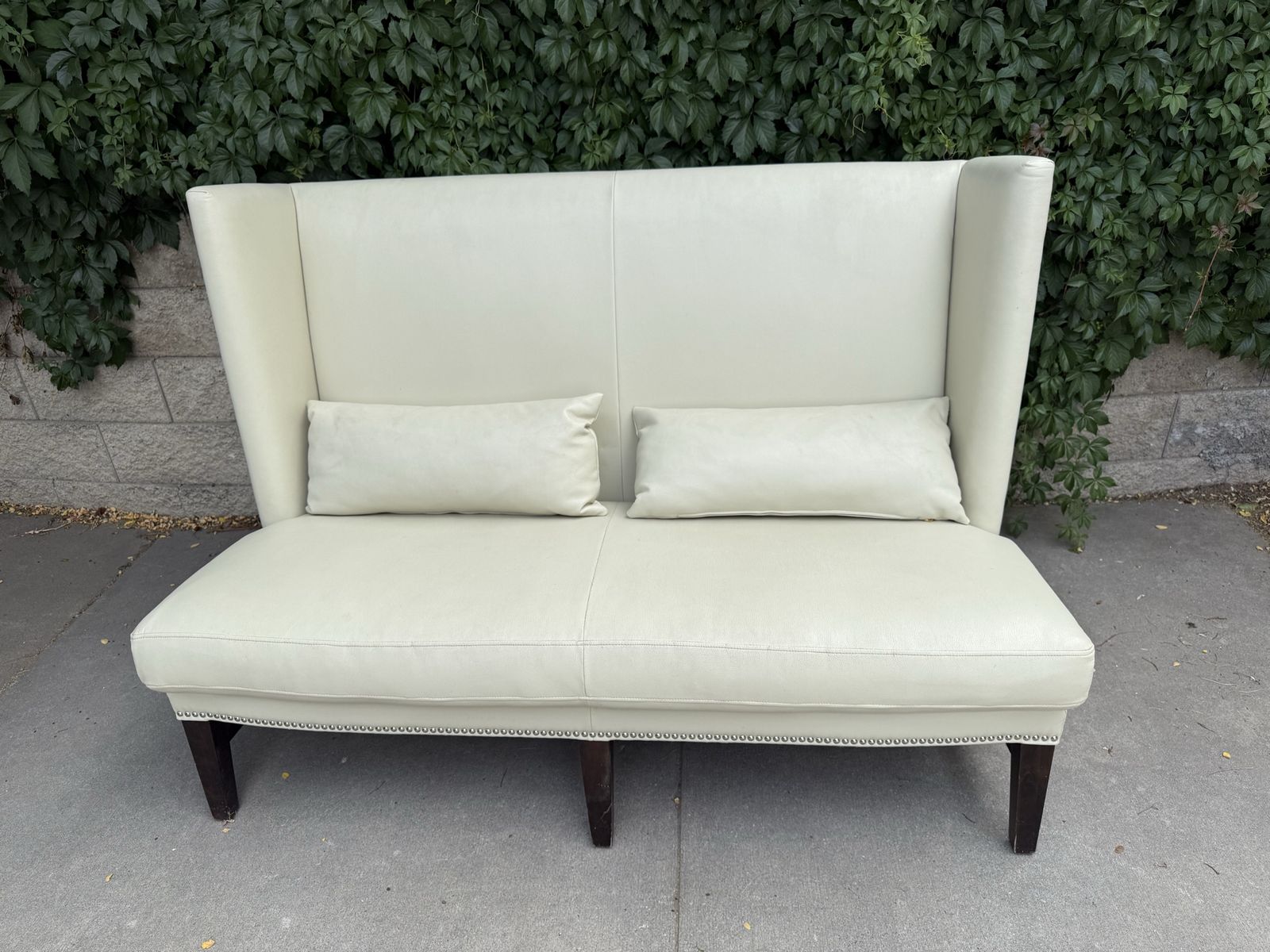 Modern High-Back Wingback Loveseat