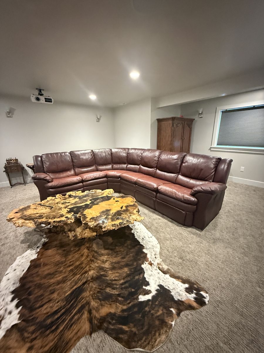 Leather sectional
