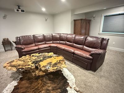 Leather sectional