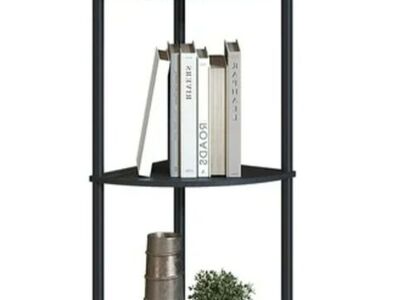 New Assembled SUNMORY 5-Tier Industrial Corner Shelf Stand, 65" Corner Bookcase Display Shelves