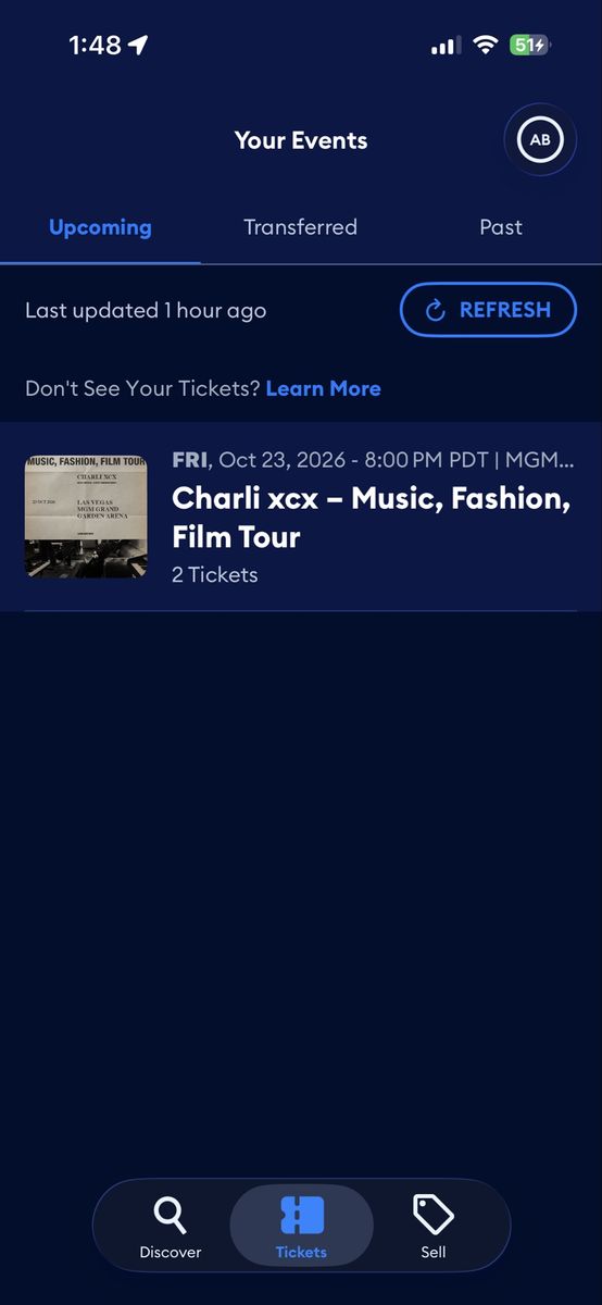 2 Tickets - Charli XCX Music, Fashion, Film Tour - MGM Grand Garden Arena (Oct 23, 2026)