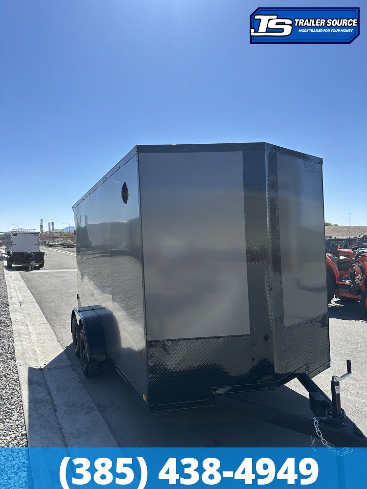 7x14 Look ST DLX Enclosed Cargo Trailer - 7'0" Interior - 7K GVWR - .080 PolyCor, Black Out Package, Rear Spoiler w/ Load Lights