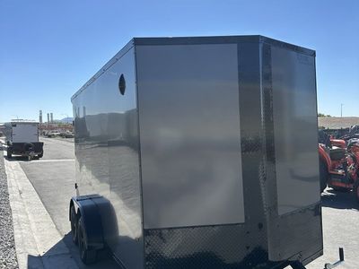 7x14 Look ST DLX Enclosed Cargo Trailer - 7'0" Interior - 7K GVWR - .080 PolyCor, Black Out Package, Rear Spoiler w/ Load Lights