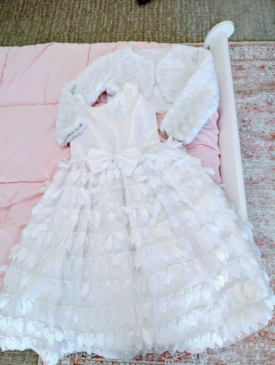 Girls Size 8 Baptism or Flower Girl Dress Set