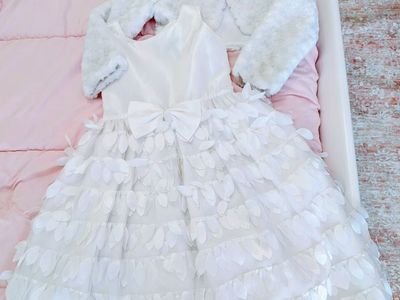 Girls Size 8 Baptism or Flower Girl Dress Set