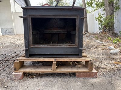 Free iron fireplace insert