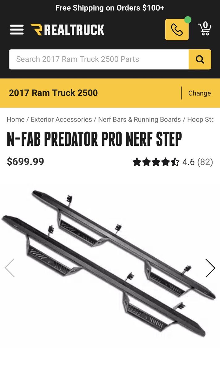 NEW N-FAB Predator Pro Side Steps PRD1077CC-TX | 2010-2018 Ram 2500/3500 Crew Cab | Black (Aluminum)