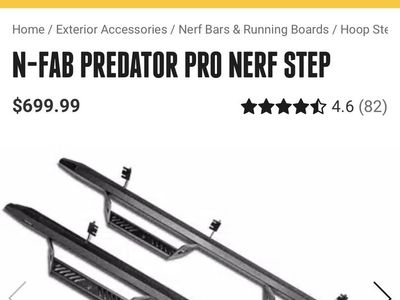 NEW N-FAB Predator Pro Side Steps PRD1077CC-TX | 2010-2018 Ram 2500/3500 Crew Cab | Black (Aluminum)