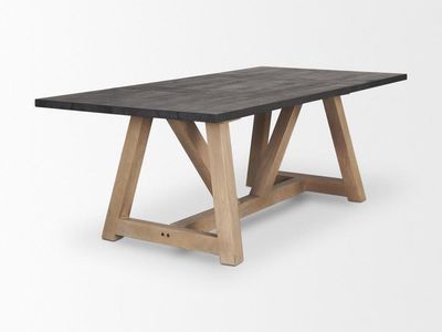 Mercana Rialto dining table. Two-Tone Solid Wood
