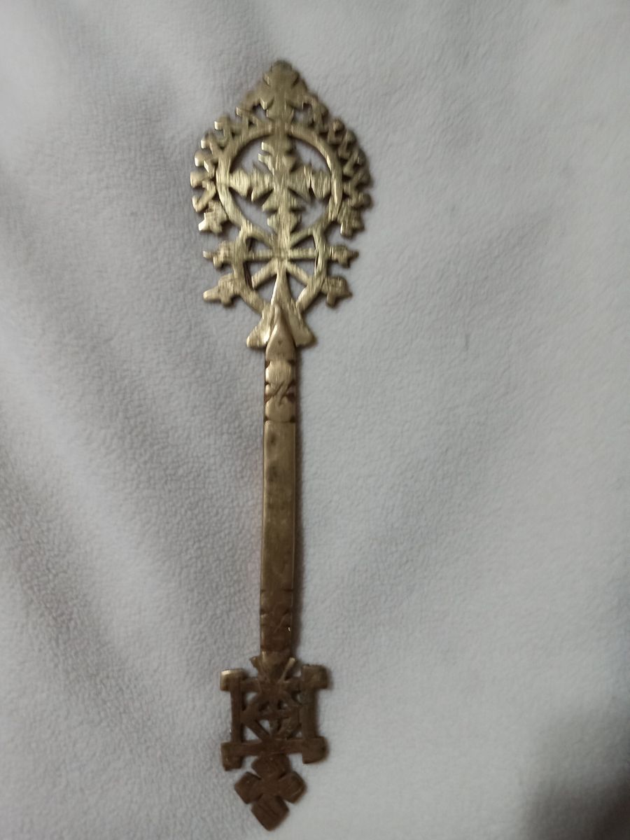 Ethiopian hand cross 6 months ago a priest in a church in a cave way high up gave this to me