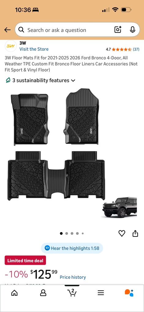 Bronco Floor Mats