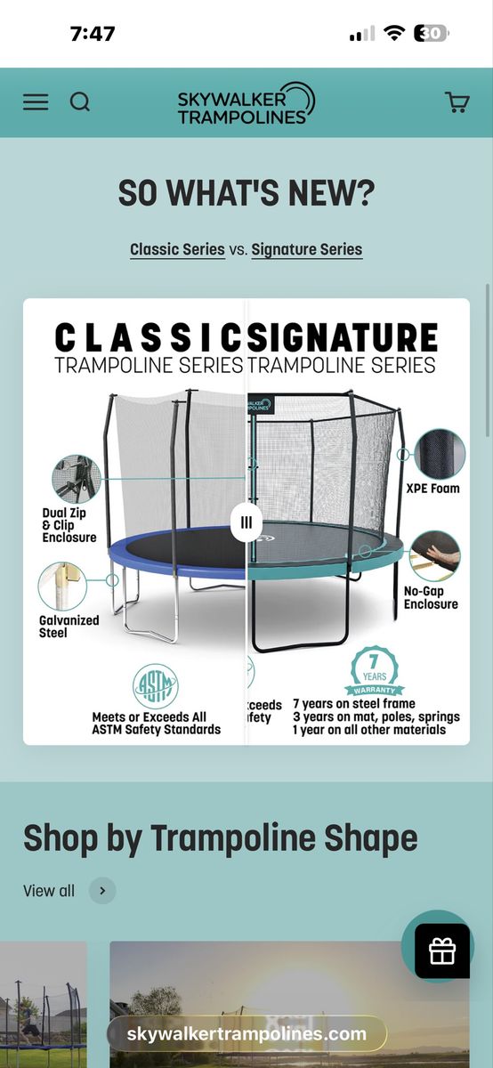 Brand new 10’ Trampoline