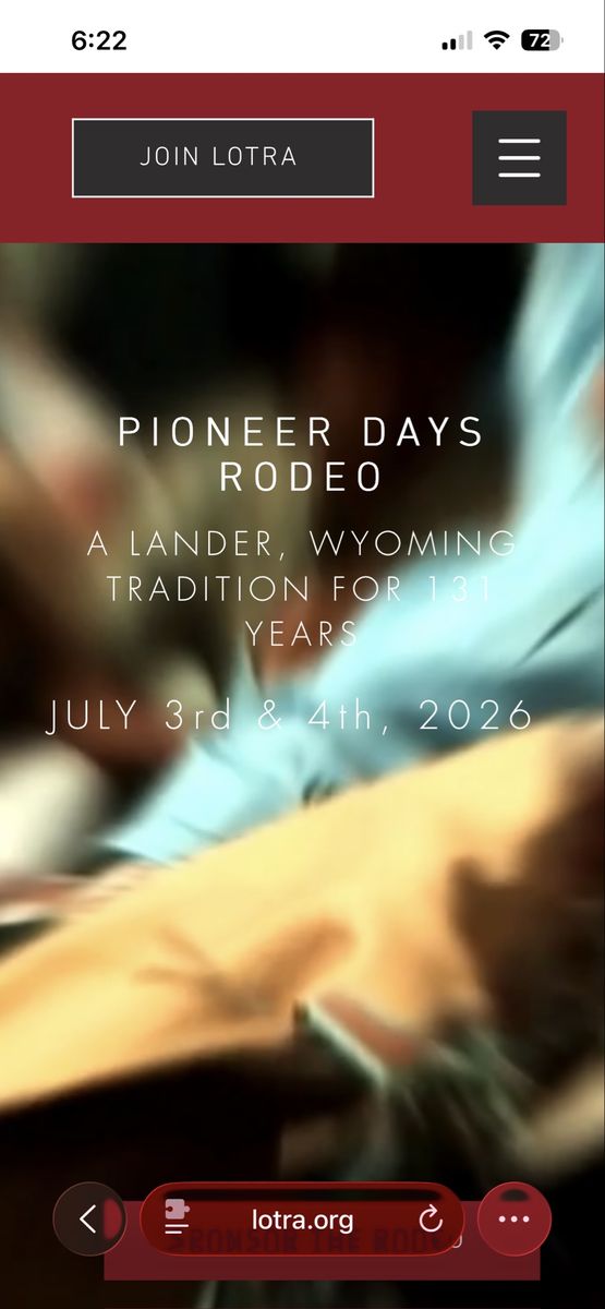 Pioneer Days Rodeo Tickets (2) - Lander, WY - July 4, 2026 - Digital Delivery