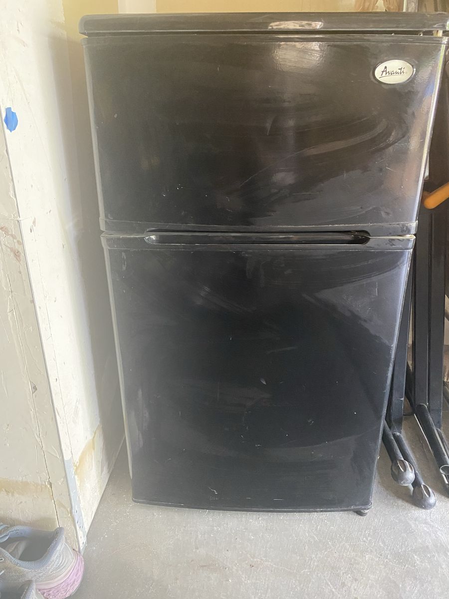 Avanti Black Mini Fridge with Top Freezer Compartment - Compact Refrigerator