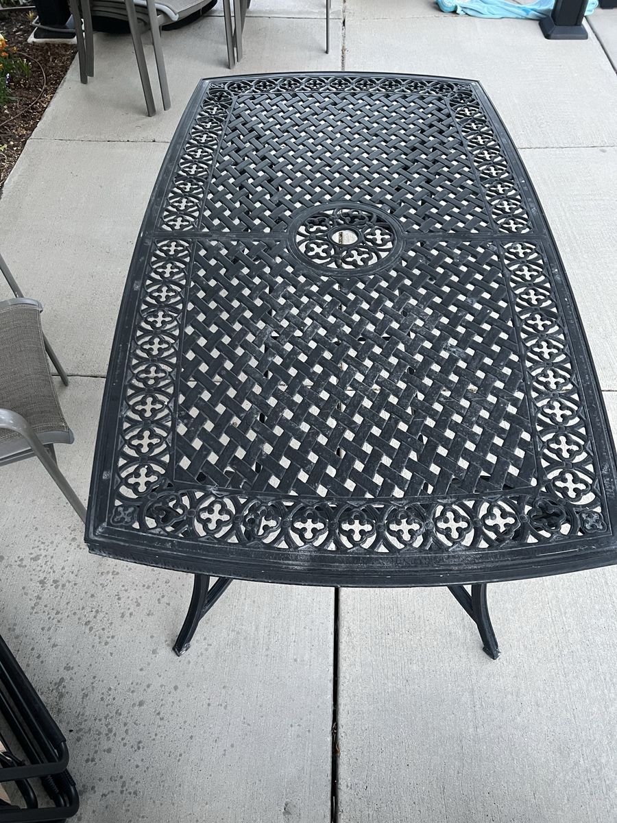 Rectangle Aluminum Patio Outdoor Dining Table