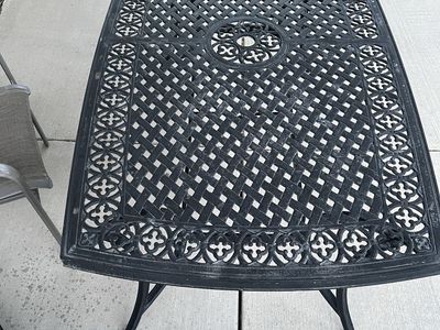 Rectangle Aluminum Patio Outdoor Dining Table